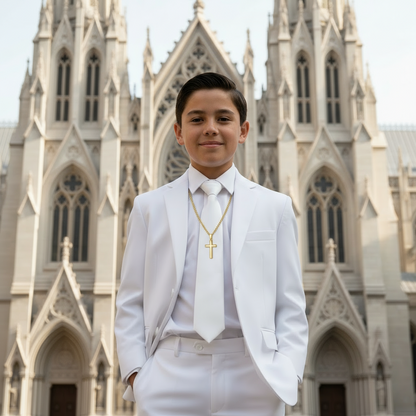 Friend Blessings On Your Confirmation Personalized Cross Necklace with Saint Ambrose Quote