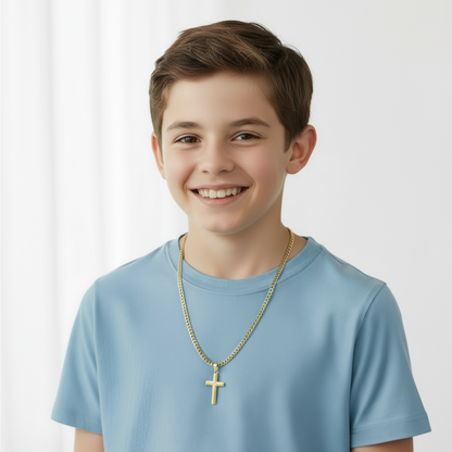 Friend Blessings On Your Confirmation Personalized Cross Necklace with Saint Ambrose Quote
