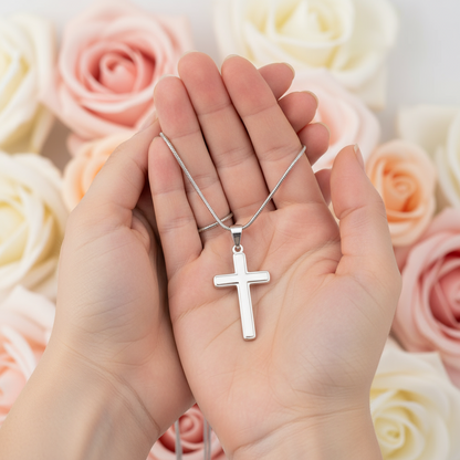 Blessings First Holy Communion Personalized Cross Necklace
