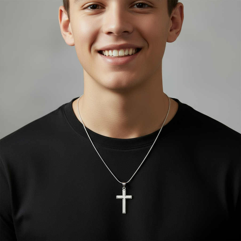 Son Blessings On Your Confirmation Personalized Cross Necklace