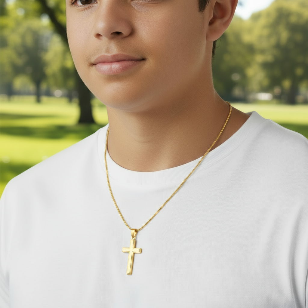 Son Blessings On Your Confirmation Personalized Cross Necklace