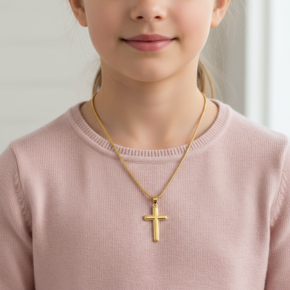 Blessings First Holy Communion Personalized Cross Necklace