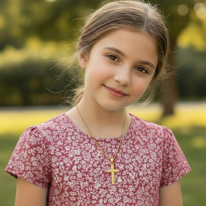 Blessings First Holy Communion Personalized Cross Necklace