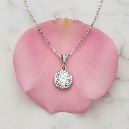 Collier Je vous salue Marie, espérance éternelle, avec carte de prière en anglais