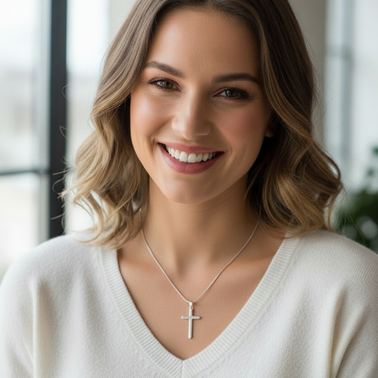 Para Alguien Muy Especial: Collar de Cruz con Cita de Amor de San Juan de la Cruz