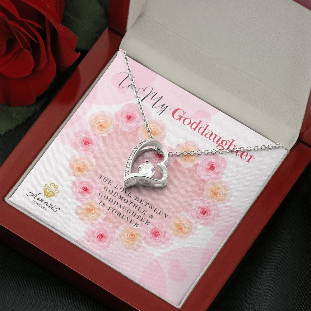 To My Goddaughter "The Love Between Godmother and Goddaughter Is Forever" Necklace