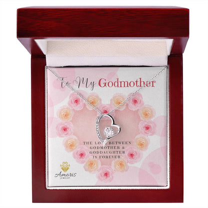 To My Godmother "The Love Between Godmother and Goddaughter Is Forever" Necklace