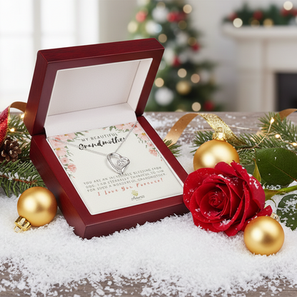 My Beautiful Grandmother "I Love You Forever" Heart Necklace