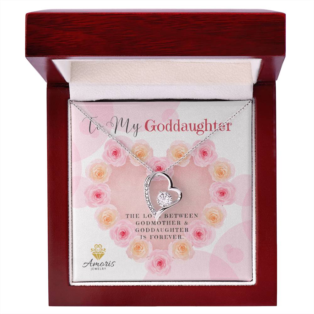 To My Goddaughter "The Love Between Godmother and Goddaughter Is Forever" Necklace