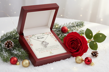 My Beautiful Cousin "I Love You Forever" Heart Necklace