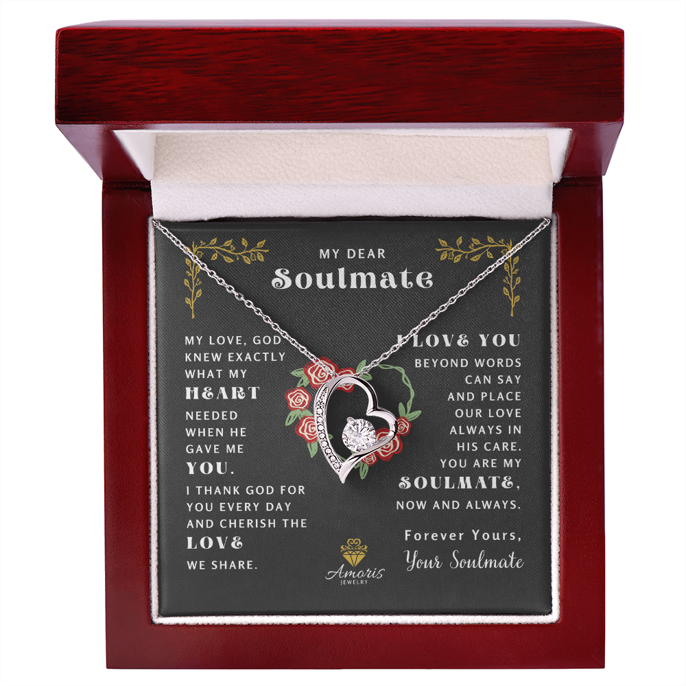 My Dear Soulmate "What My Heart Needed" Heart Necklace