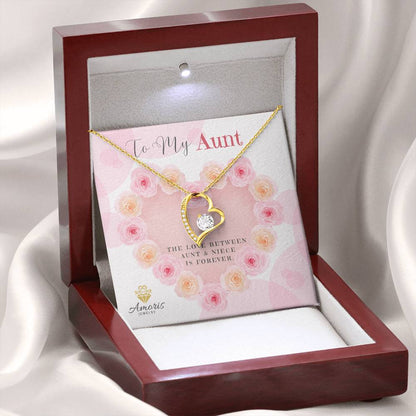 To My Aunt "The Love Between Aunt and Niece Is Forever" Necklace