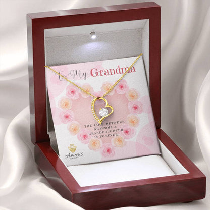 To My Grandma "The Love Between Grandma and Granddaughter Is Forever" Necklace