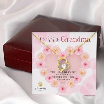 To My Grandma "The Love Between Grandma and Granddaughter Is Forever" Necklace