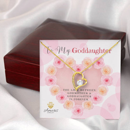 To My Goddaughter "The Love Between Godmother and Goddaughter Is Forever" Necklace
