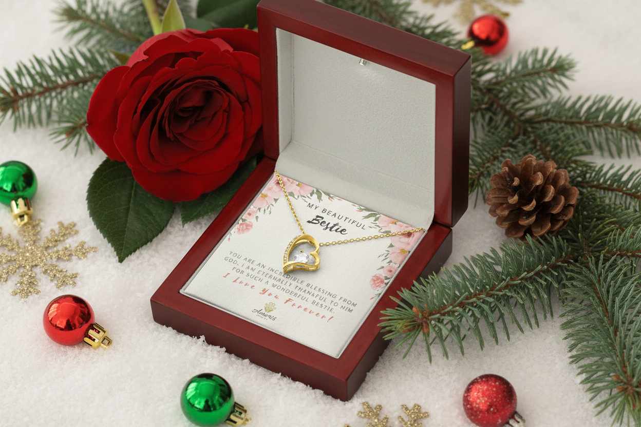 Collier « My Beautiful Bestie Forever Love » avec carte à message
