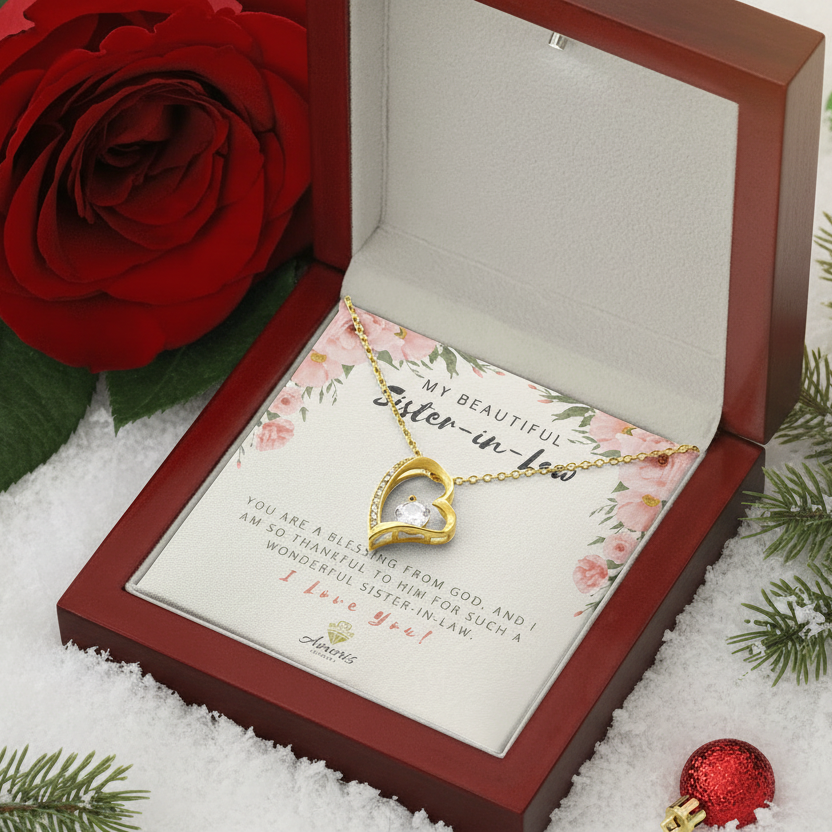 My Beautiful Sister-in-Law "I Love You" Heart Necklace