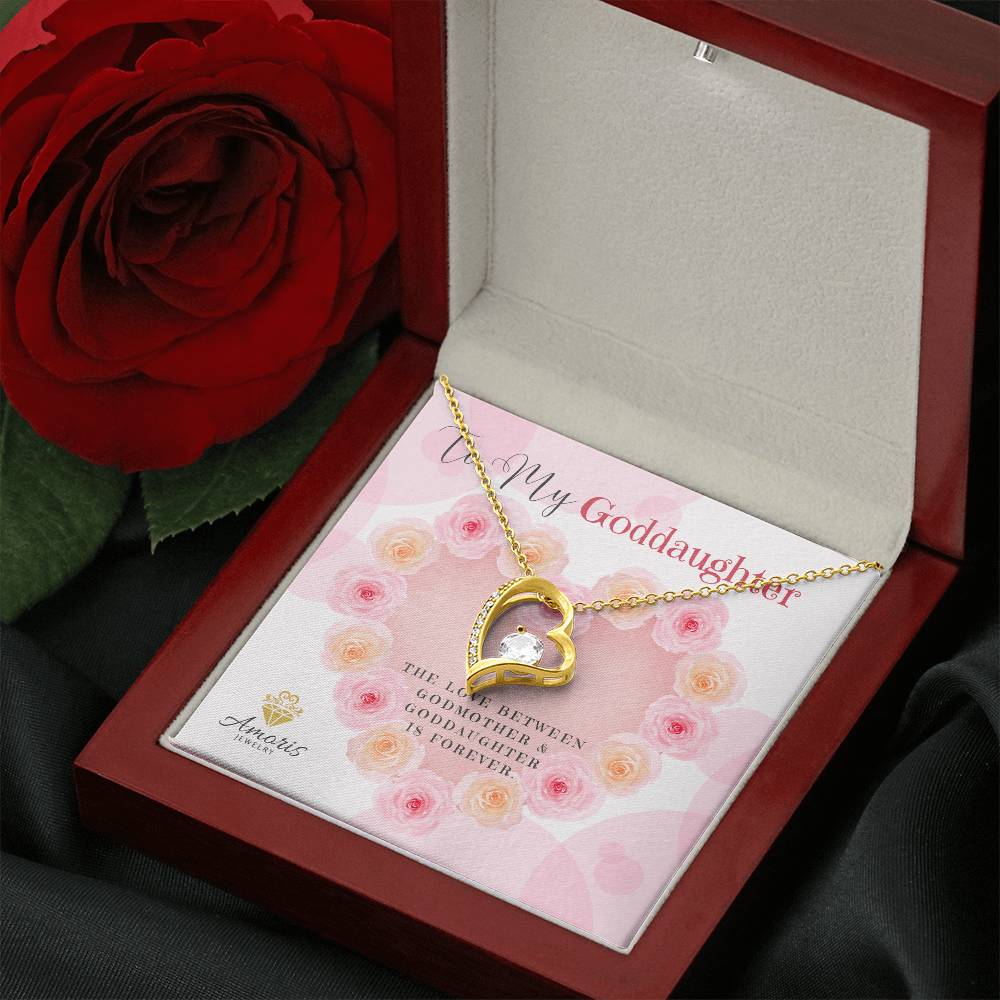 To My Goddaughter "The Love Between Godmother and Goddaughter Is Forever" Necklace