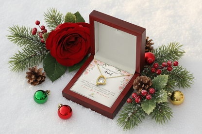 Collier « Ma belle tante » avec carte de message « Amour éternel »