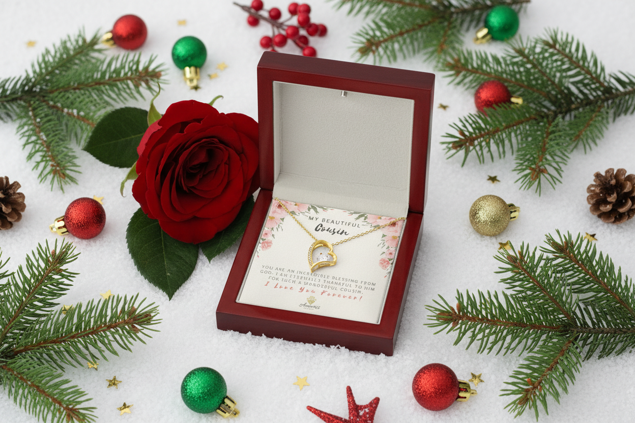 My Beautiful Cousin "I Love You Forever" Heart Necklace