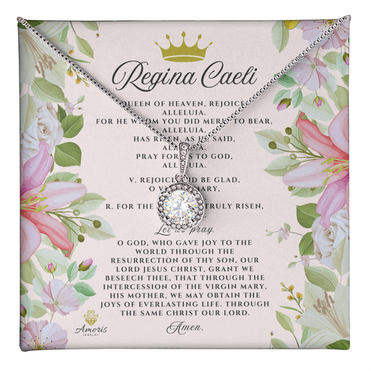 Regina Caeli Necklace with ENGLISH Prayer Card