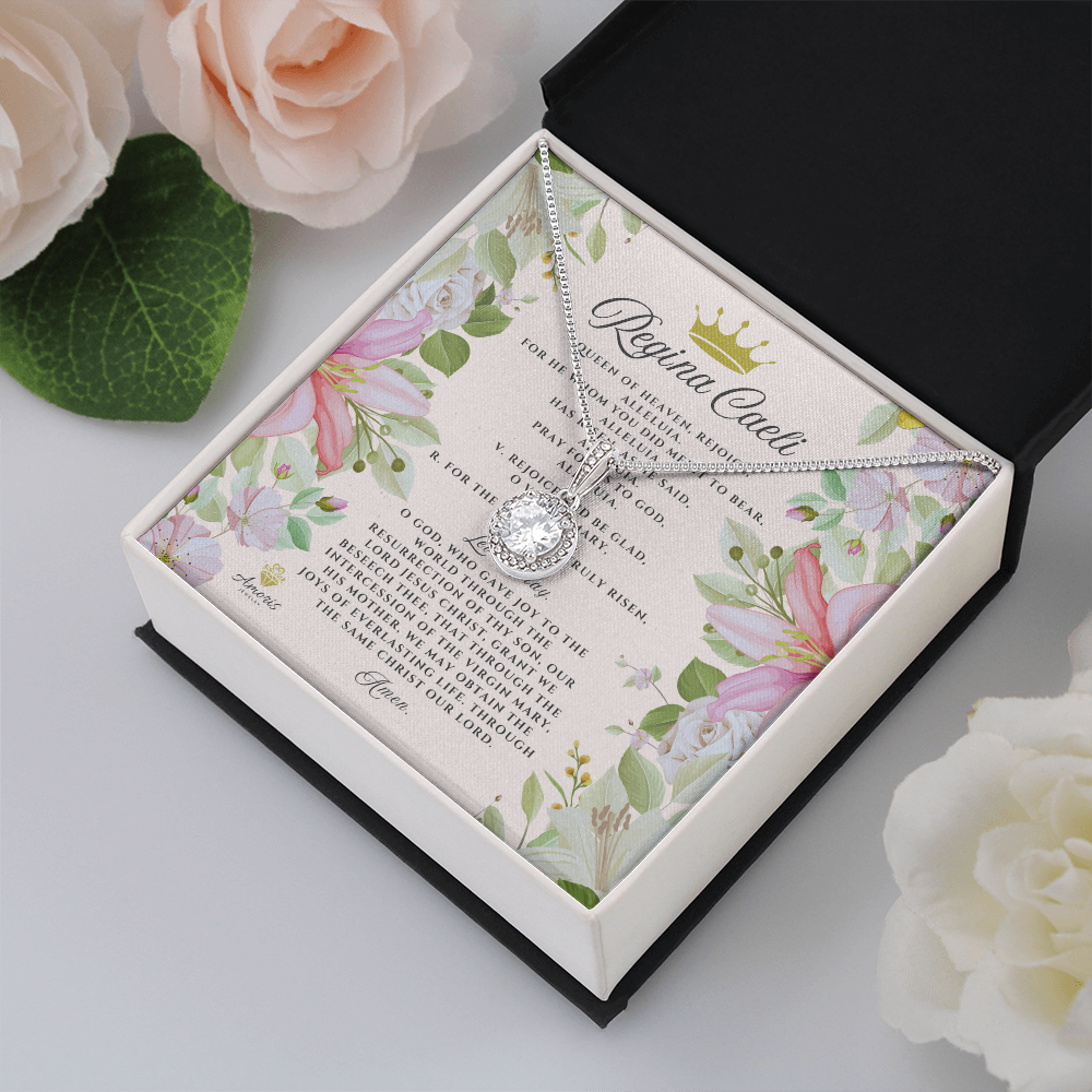 Regina Caeli Eternal Hope Necklace with ENGLISH Prayer Card
