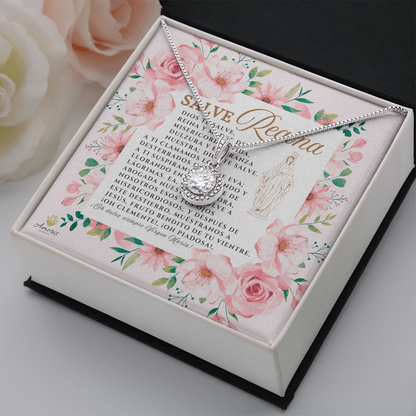 Salve Regina Eternal Hope Necklace with SPANISH Prayer Card