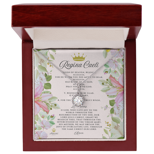 Regina Caeli Eternal Hope Necklace with ENGLISH Prayer Card
