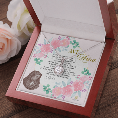 Ave María Eternal Hope Necklace with SPANISH Prayer Card