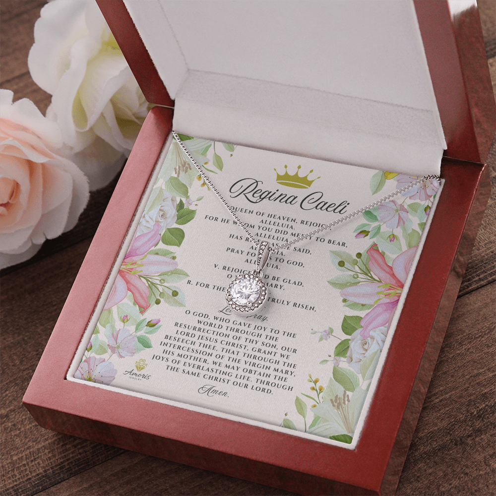 Regina Caeli Eternal Hope Necklace with ENGLISH Prayer Card