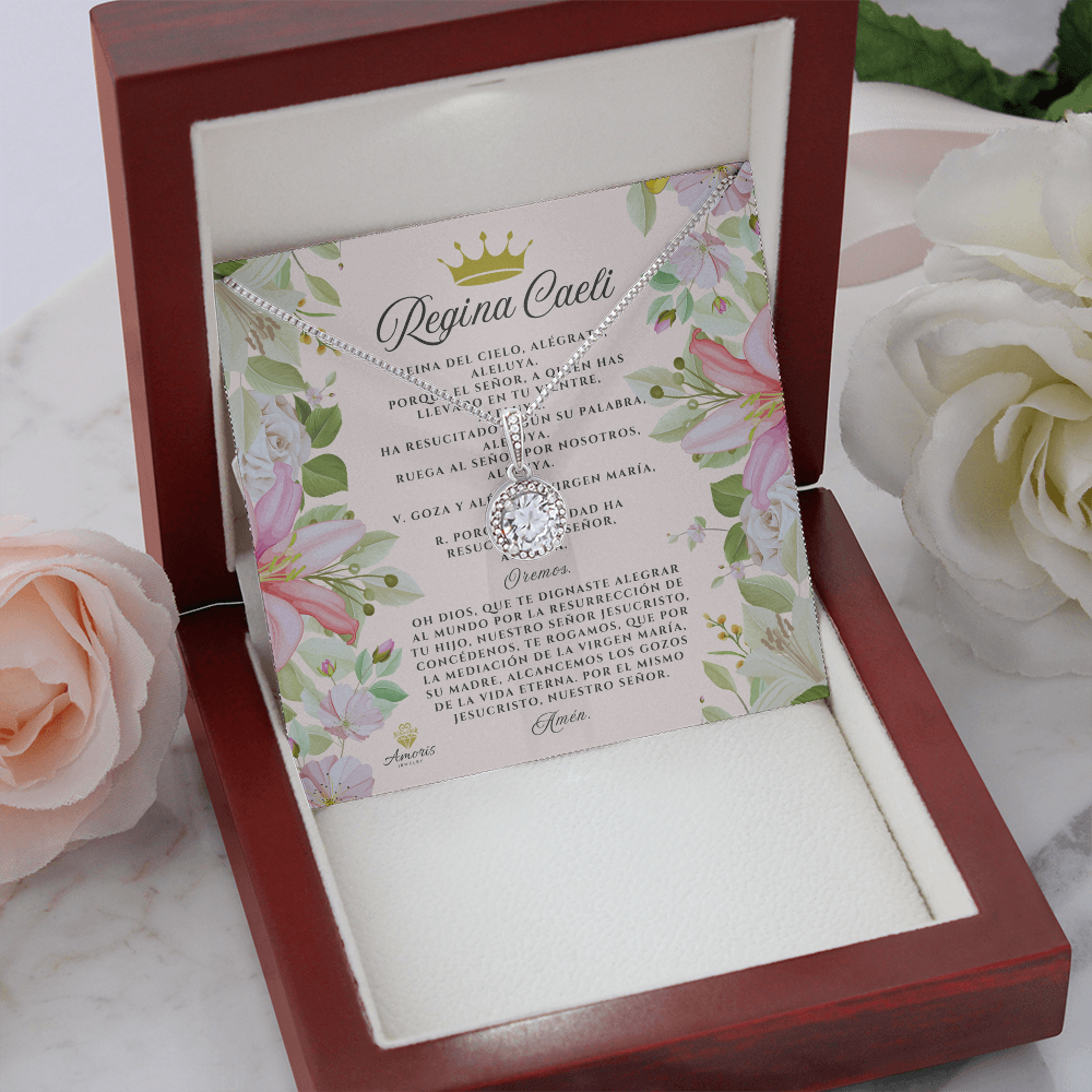 Regina Caeli Eternal Hope Necklace with SPANISH Prayer Card