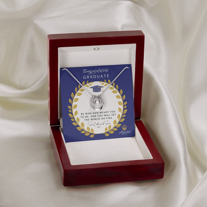 Congratulations Graduate Valley of Grace Necklace with Saint Catherine of Siena Quote