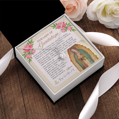 Our Lady of Guadalupe Necklace with Pope Saint Pius X Prayer