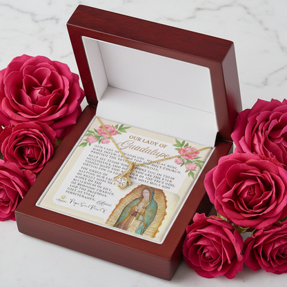 Our Lady of Guadalupe Necklace with Pope Saint Pius X Prayer