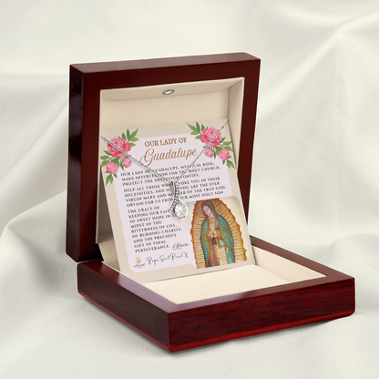 Our Lady of Guadalupe Necklace with Pope Saint Pius X Prayer