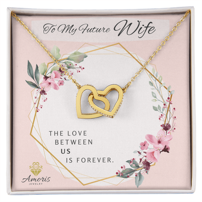 To My Future Wife Forever Interlocking Hearts Necklace with Message Card