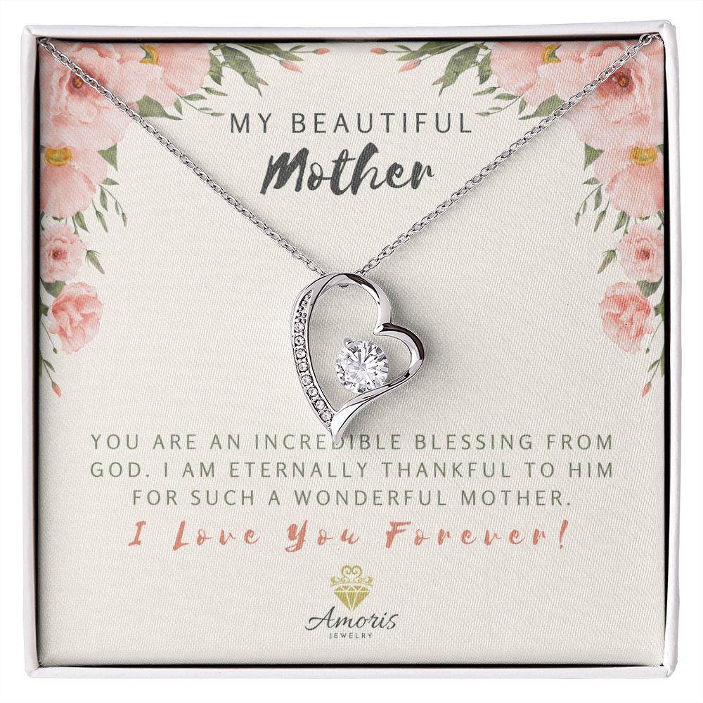 My Beautiful Mother Forever Love Necklace with Message Card