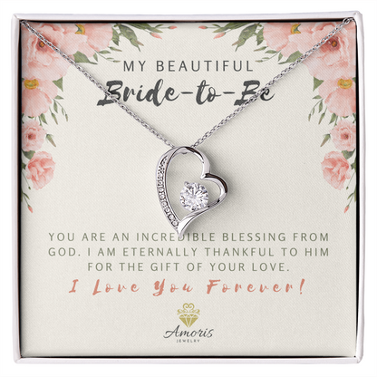 Collier « Ma belle future mariée » avec carte de message