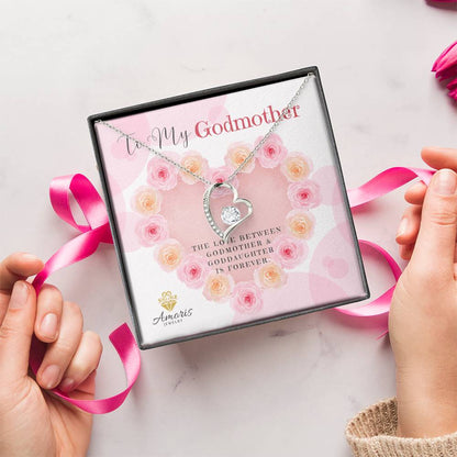 To My Godmother "The Love Between Godmother and Goddaughter Is Forever" Necklace
