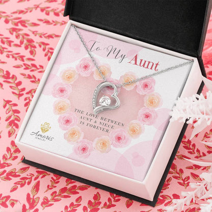 To My Aunt "The Love Between Aunt and Niece Is Forever" Necklace