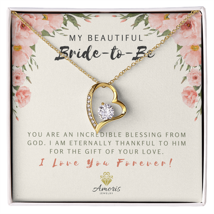 Collier « Ma belle future mariée » avec carte de message