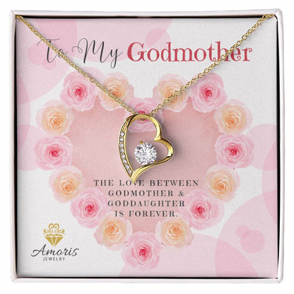 To My Godmother "The Love Between Godmother and Goddaughter Is Forever" Necklace