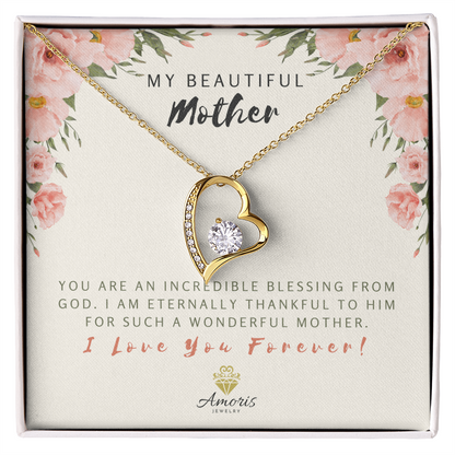 My Beautiful Mother Forever Love Necklace with Message Card