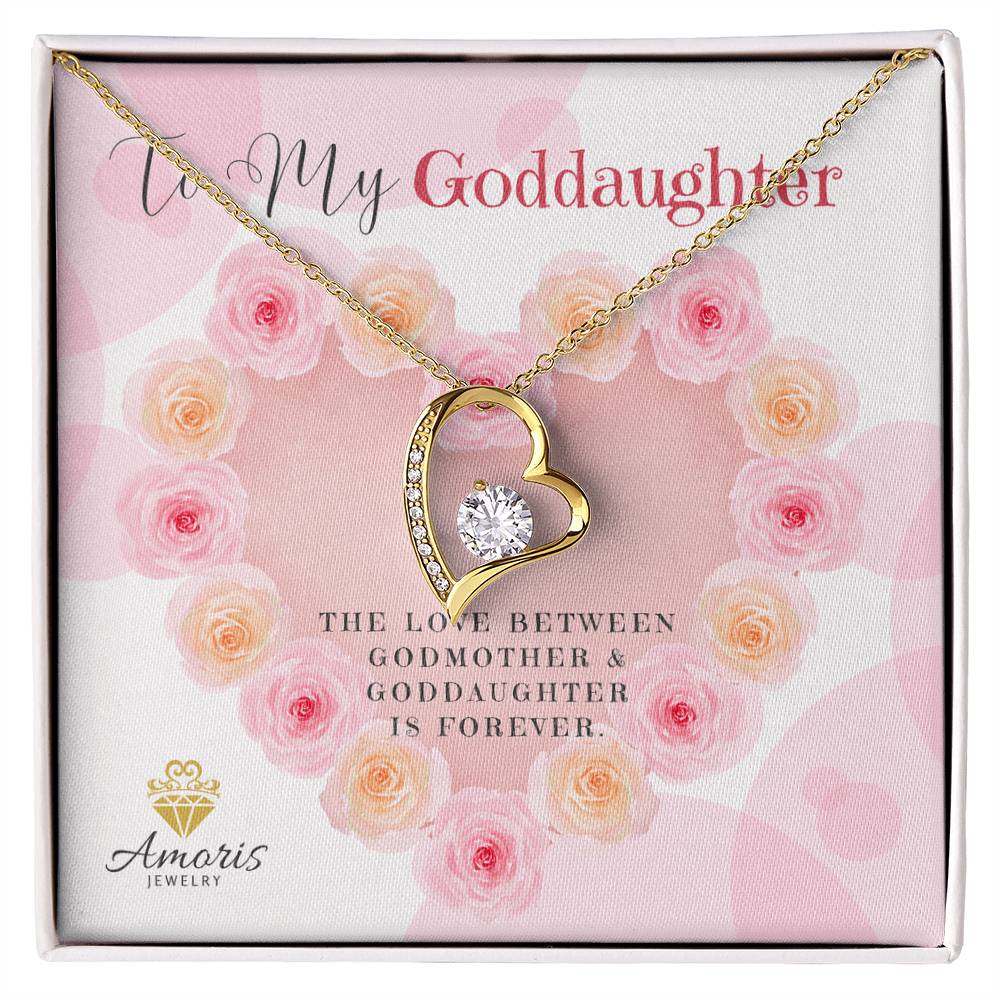 To My Goddaughter "The Love Between Godmother and Goddaughter Is Forever" Necklace