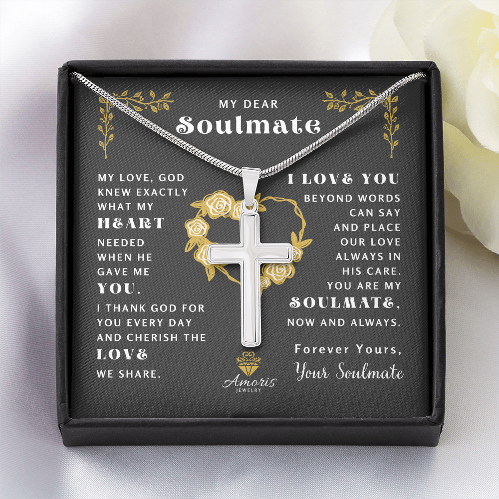 My Dear Soulmate "What My Heart Needed" Cross Necklace