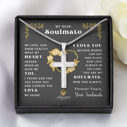 My Dear Soulmate "What My Heart Needed" Cross Necklace