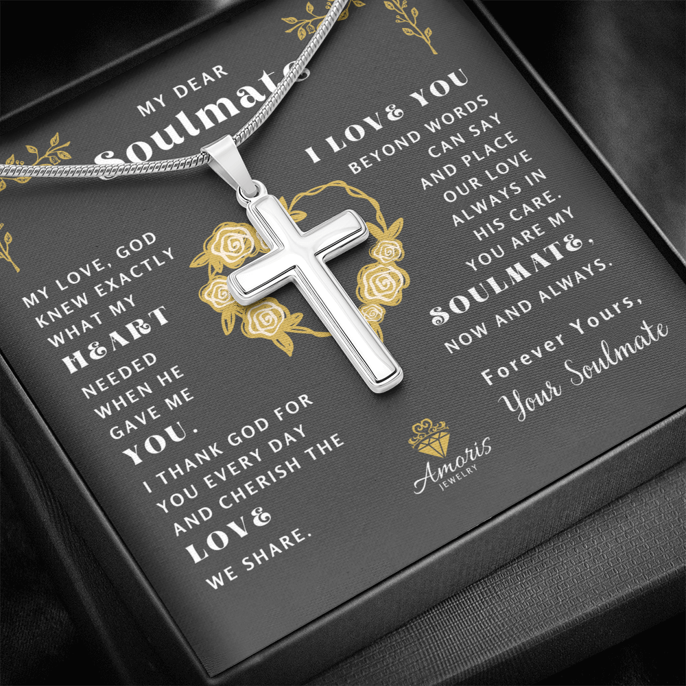 My Dear Soulmate "What My Heart Needed" Cross Necklace