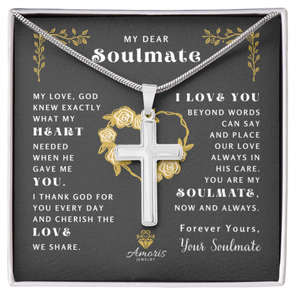 My Dear Soulmate "What My Heart Needed" Cross Necklace