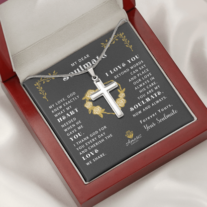 My Dear Soulmate "What My Heart Needed" Cross Necklace