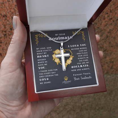 My Dear Soulmate "What My Heart Needed" Cross Necklace
